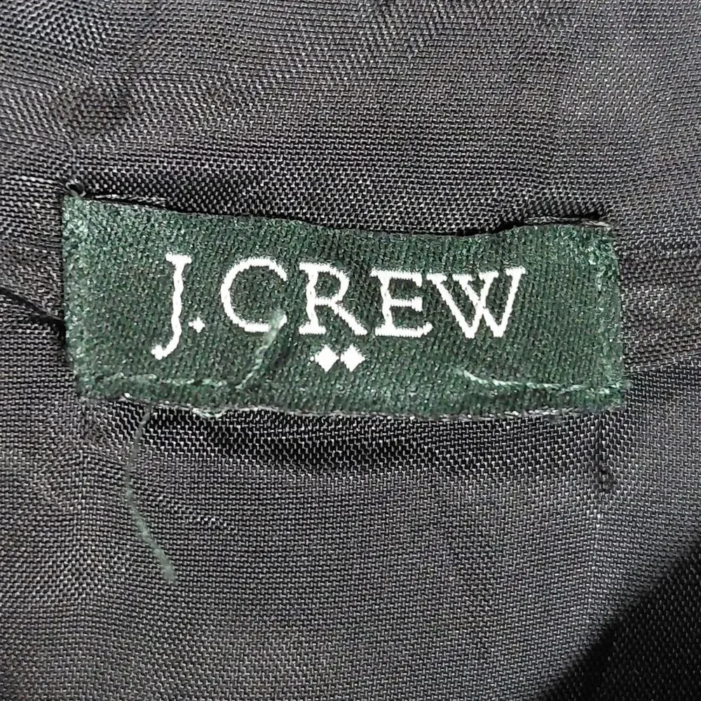 J.Crew Black Ruched Short Sleeve V-Neck Lined Dress Women See Measurements